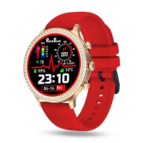 PunnkFunnk Genquella Smartwatch for Women with Bluetooth Calling, 1.69" HD Touchscreen, Heart Rate SpO2 Sleep Tracker, 100+ Sports Modes, IP67 Fitness Watch for Android iPhone(Red)