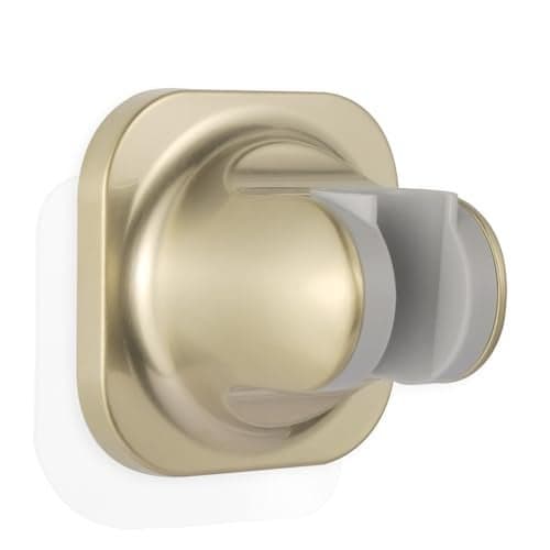 Handle held Shower Head Holder Wall Mount -Adjustable in 5 Positions - Dual Mount Option (Screw/Adhesive) - Brushed Gold