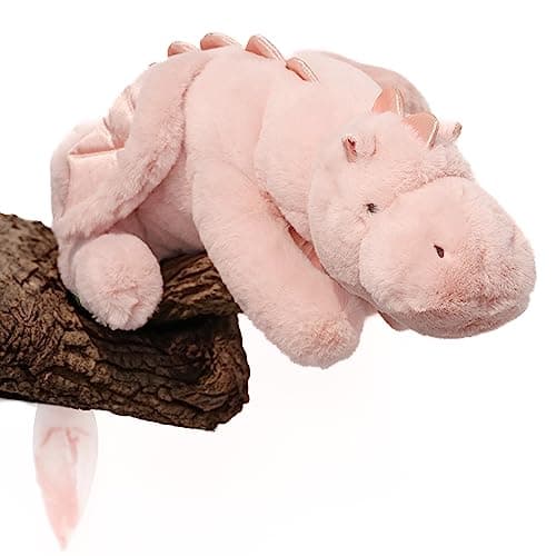 YOUBLEK 40In 5Lb Weighted Stuffed AnimalsCute Plush DragonWeighted Stuff Dinosaur Toy for Kids Adult Gift or Decoration 5lb Pink