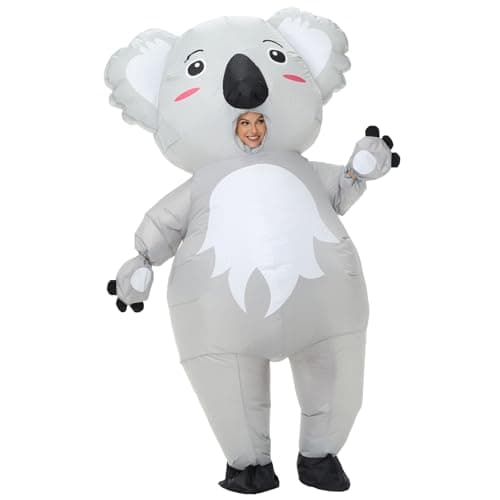 Arokibui Koala Inflatable Costume Adult Funny Blow up Animal Costume Fancy Dress Cosplay Party Christmas Halloween Suit