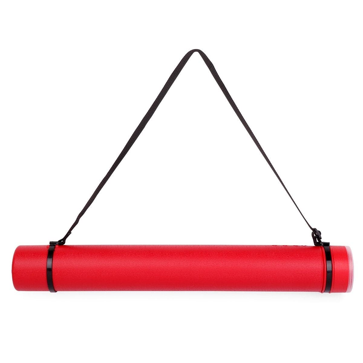 TRANSON Durable Poster Storage Tube with Straps 2440 Extendable for Blueprints Artwork Maps Posters Color Red