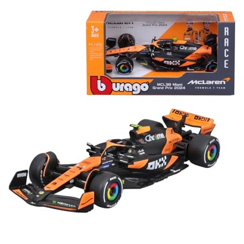 Bburago 143 Scale Formula 1 McLaren F1 MCL38 Miami Grand Prix Collection 4 Lando Norris