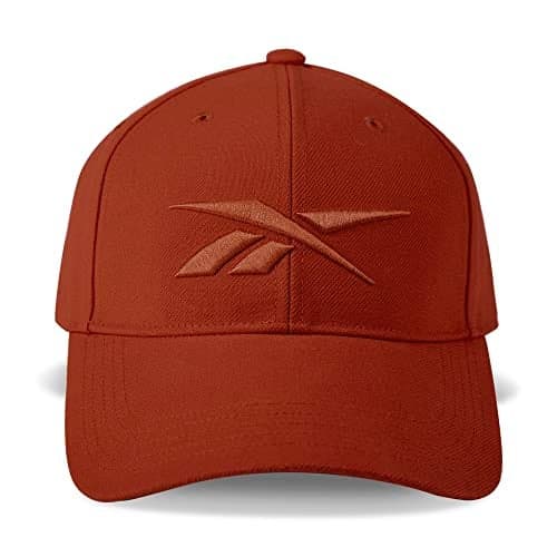 Reebok Vector Baseball Hat | Snapback | Six Panel | Casual | Everyday | Sun Protection | Lightweight | Breathable - Rich Ginger