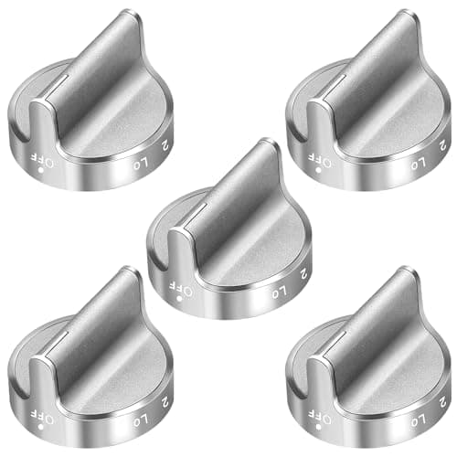Beaquicy 2025 Upgraded W10766544 Gas Stove Knobs 5 Pack Burner Control Knobs Replacement for Whirlpool Range WFG540H0ES0 and Replaces W10430807 W10676228 4248219 AP5958476 PS10067059 EAP10067059