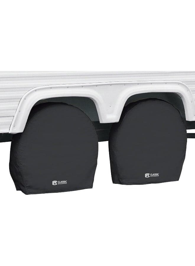 Classic Accessories Over Drive RV Wheel Covers, Wheels 30"-33" Diameter, 9" Tire Width, Black