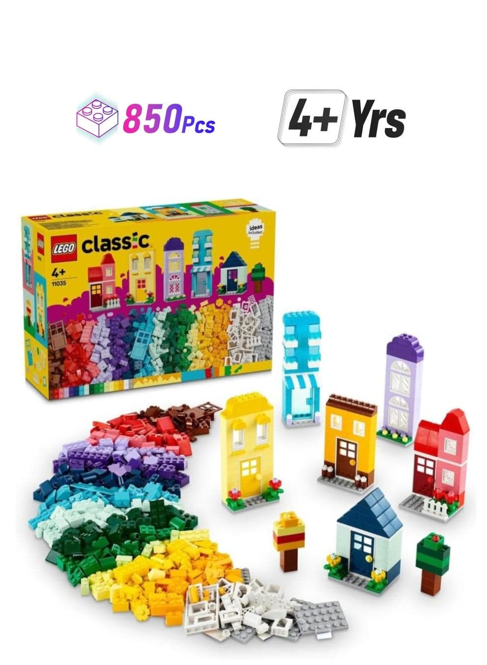 Lego Classic Creative Houses 11035 Building Blocks Toy Set (850 Pieces)