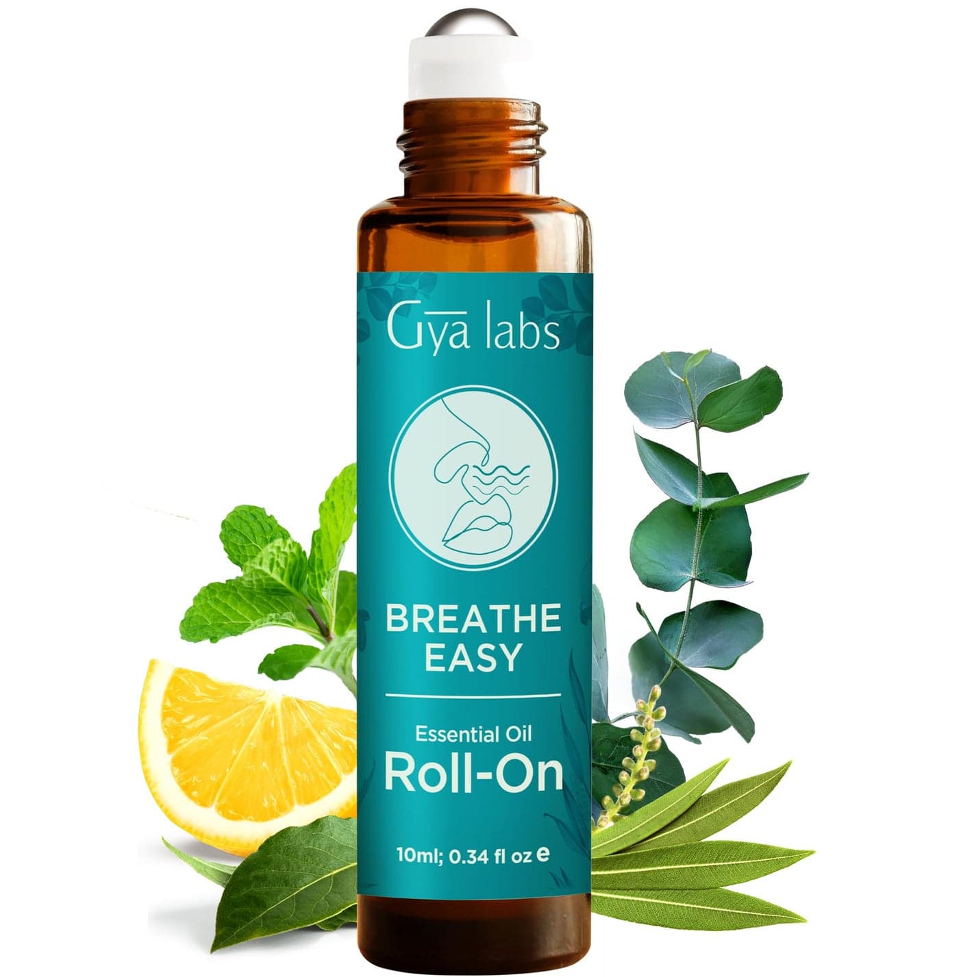 Gya Labs Breathe Essential Oil Roll On 034 Fl Oz Travel Size Roller for Camping Skin Aromatherapy Relief Convenience