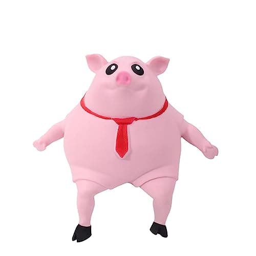 AHYCS Squishy Toys Pink Squishy Pig Toy for Kids Adults Novelty Squeeze Toy for Stress Relief Anxiety Big