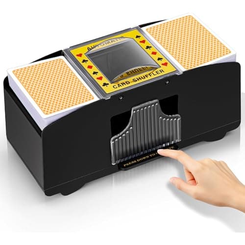 YUCEEN Automatic Card Shuffler 12 DecksBattery Operated Electric Playing Card Shuffler for UNOCasino Card GamePokerPhase 10BlackjackTexas HoldemHome Card Games