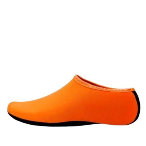 Boolavard Water Sports Shoes Barefoot Quick-Dry Aqua Yoga Socks Slip-on for Men Women Kids (7/8, Orange, x_l)