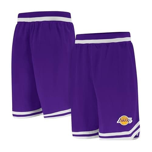 Ultra Game NBA Official Men’s Supreme Basketball Training Shorts - Unisex, Los Angeles Lakers, Team Color, Medium