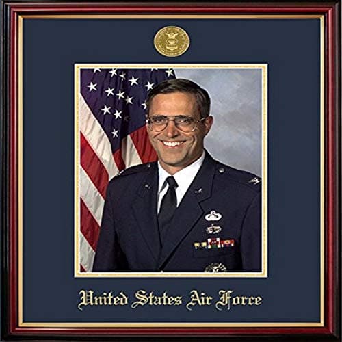AFPPT001 Air Force Portrait Petite Frame with Gold Medallion 8 x 10 Inches