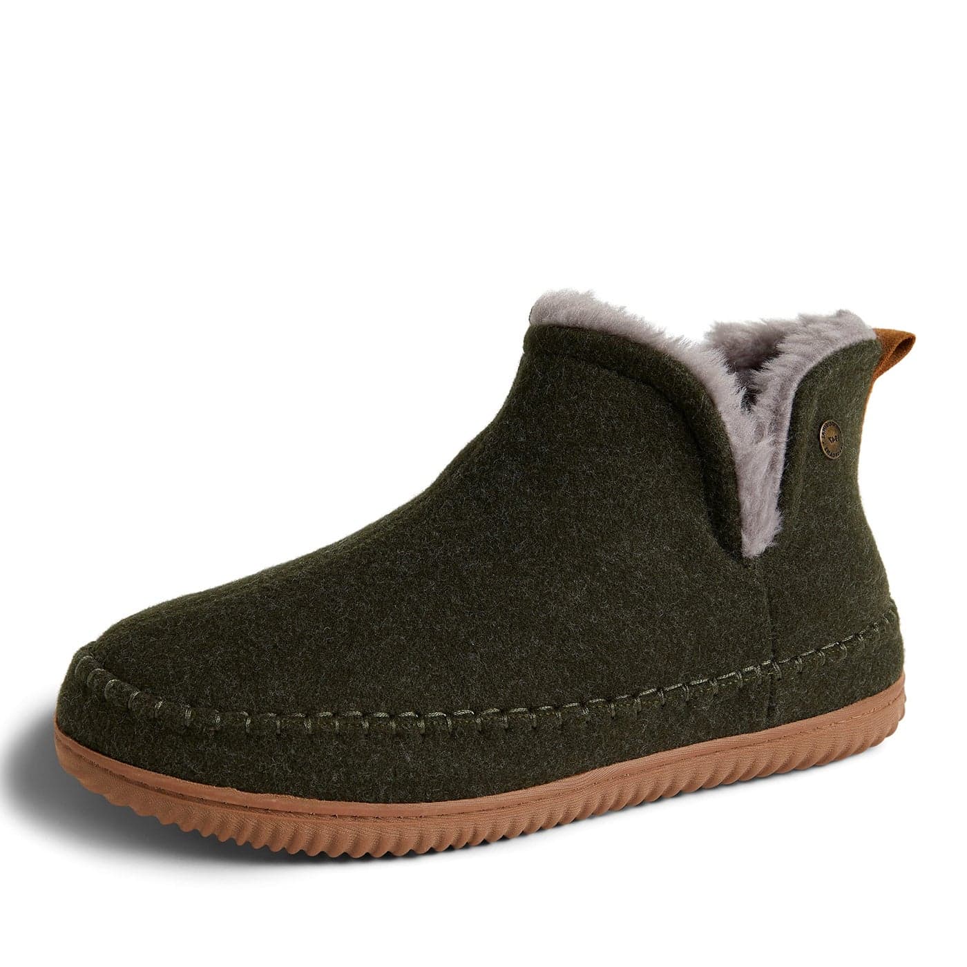 Dearfoams Alpine Mens Brixen IndoorOutdoor Memory Foam Boot Slipper Ankle Loden 910