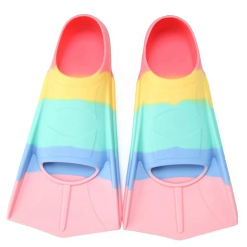 Foyinbet Kids Swim Fins,Short Kids Fins Youth Swimming Flippers for Lap Swimming Training for Children Girls Boys Beginners XXXS