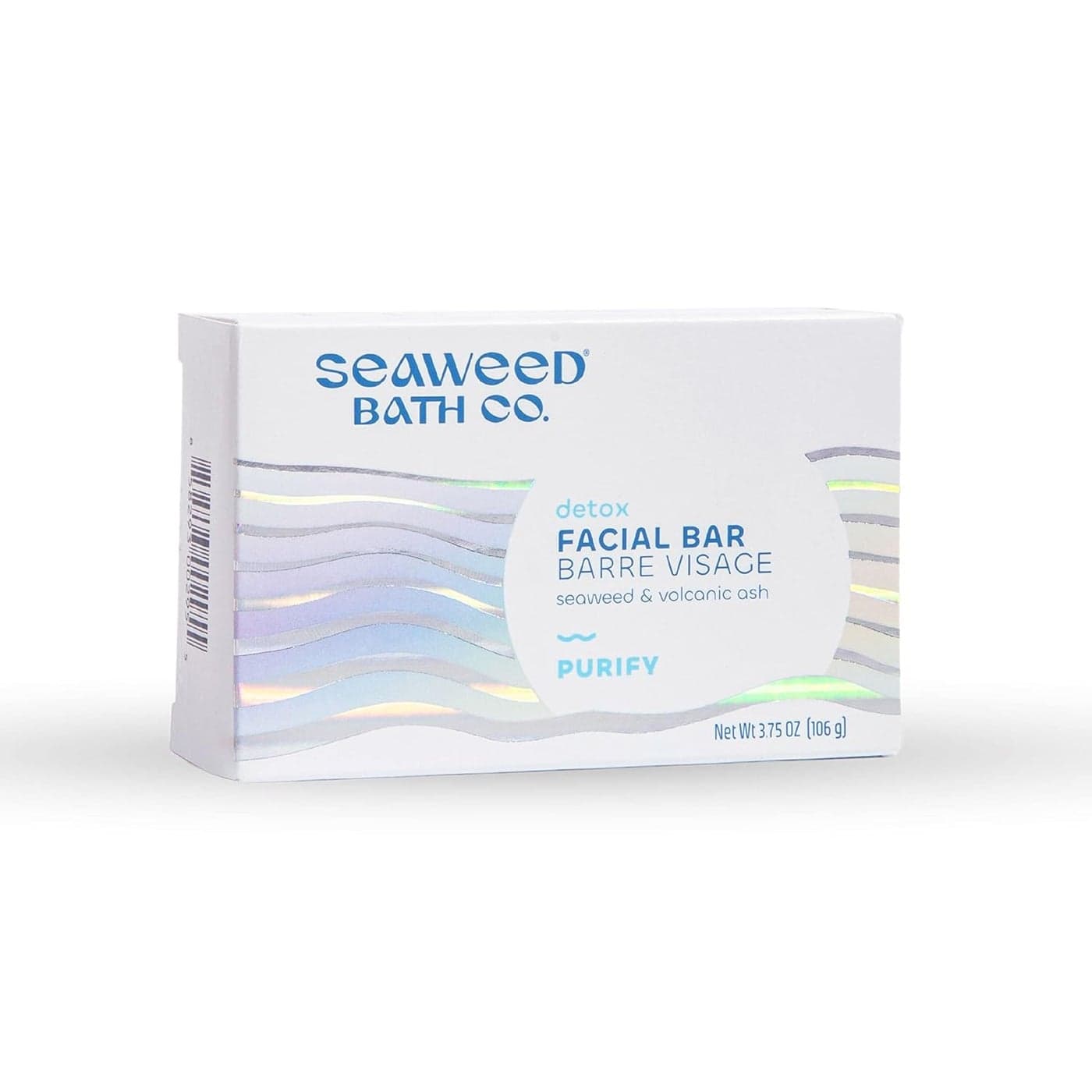 Seaweed Bath Co Purify Detox Facial Bar Soap 375 Ounce Sustainably Harvested Seaweed Volcanic Ash