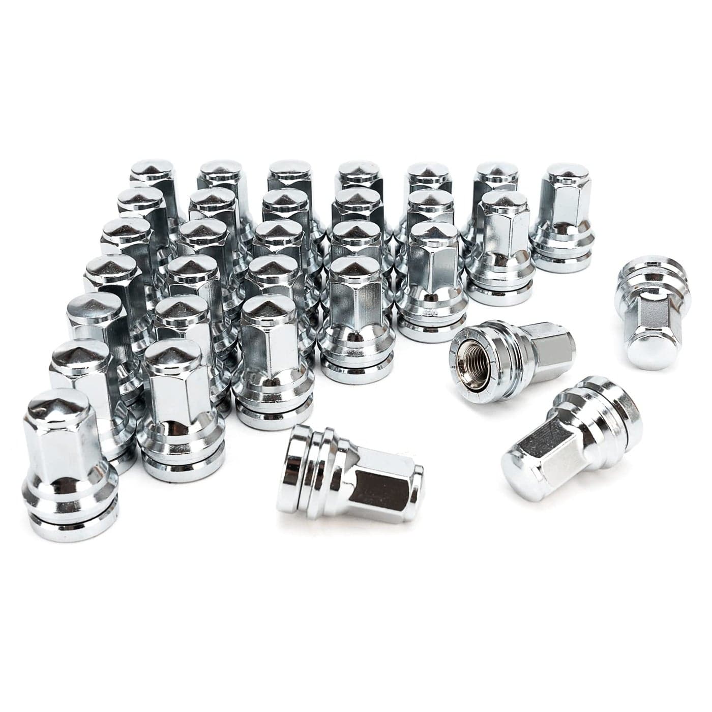 32PCS Wheel Lug Nut Chrome of 14x15 Lug Nuts Fit for 20172024 Ford F250 F350 Replace HCPZ1012A HCPZ1012B Wheel Accessories Parts Set