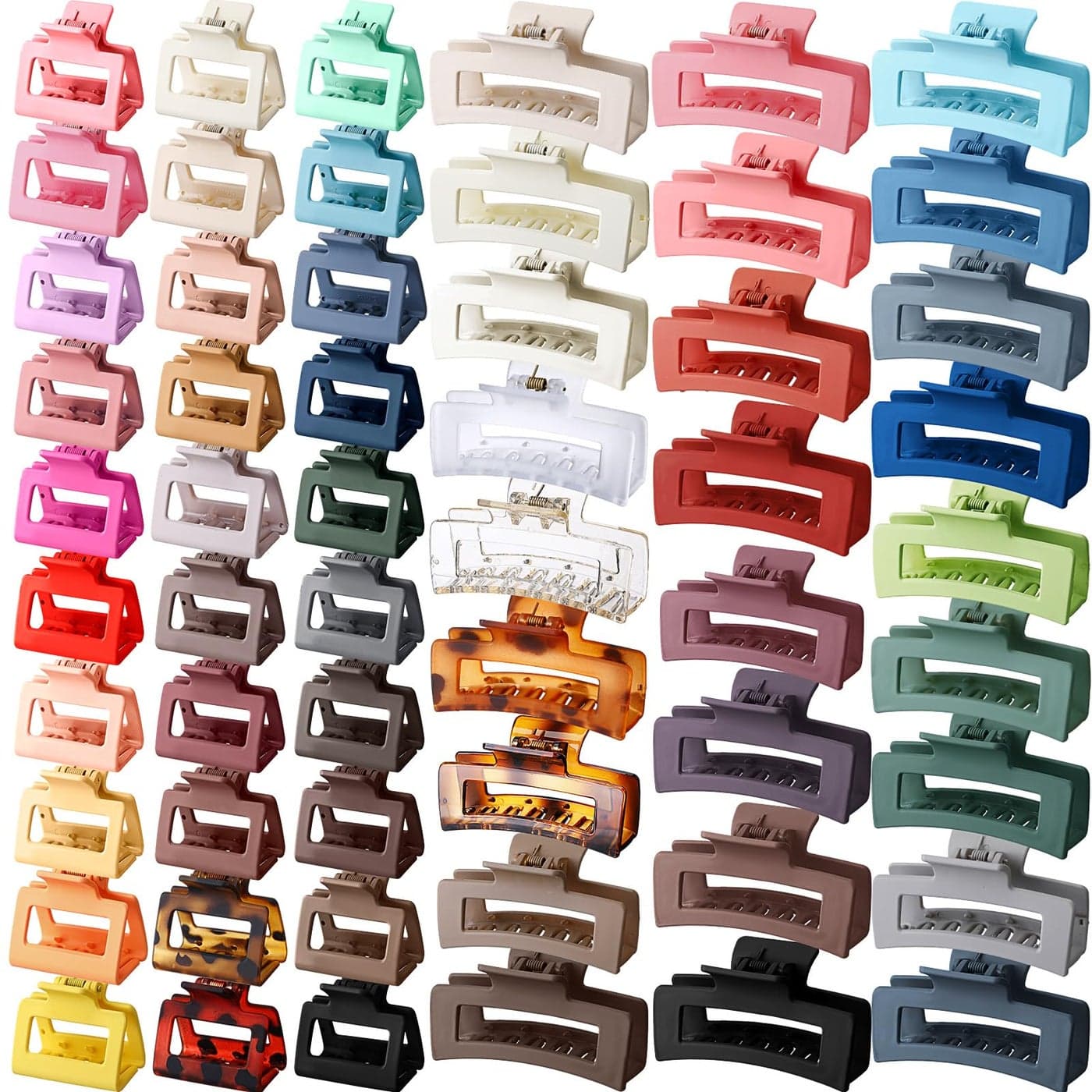 56 Pcs Hair Clips Bulk 2 Inch 335 Inch Claw Clips for Women Girls Rectangle Nonslip Hair Accessories for Thick Thin Gift