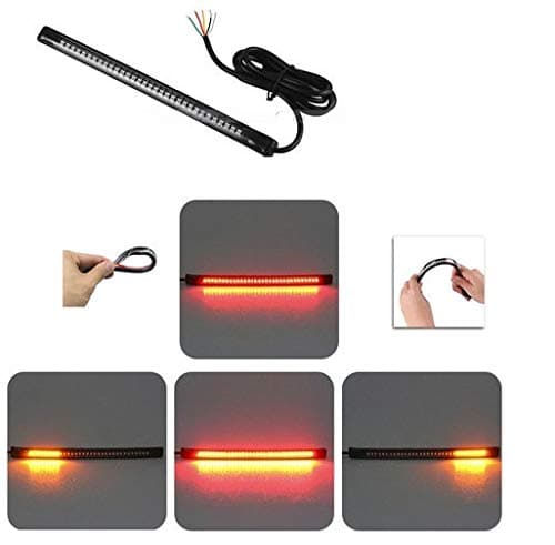 AOW ATTRACTIVE OFFER WORLD LED DRL Running Brake Tail Light & Left/Right Turn Signal Lamp Universal for All Cars (Pack of 2)