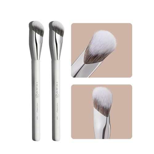 Albeaut Concealer Makeup Brushes 2 PCS Angled Brushes for Liquid Cream Stick Concealer Foundation Nose Contour Eyeshadow Blending1932pcs