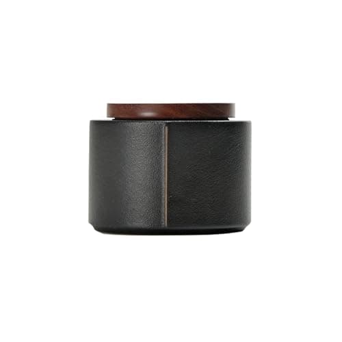 NS Online Black Small Urn Ashes Keepsake - 2.5 inches Ceramic Sharing Decorative Urns, Capacity 12 Cubic inches Memorial Funeral urn for Human, Pets - Qnty 1
