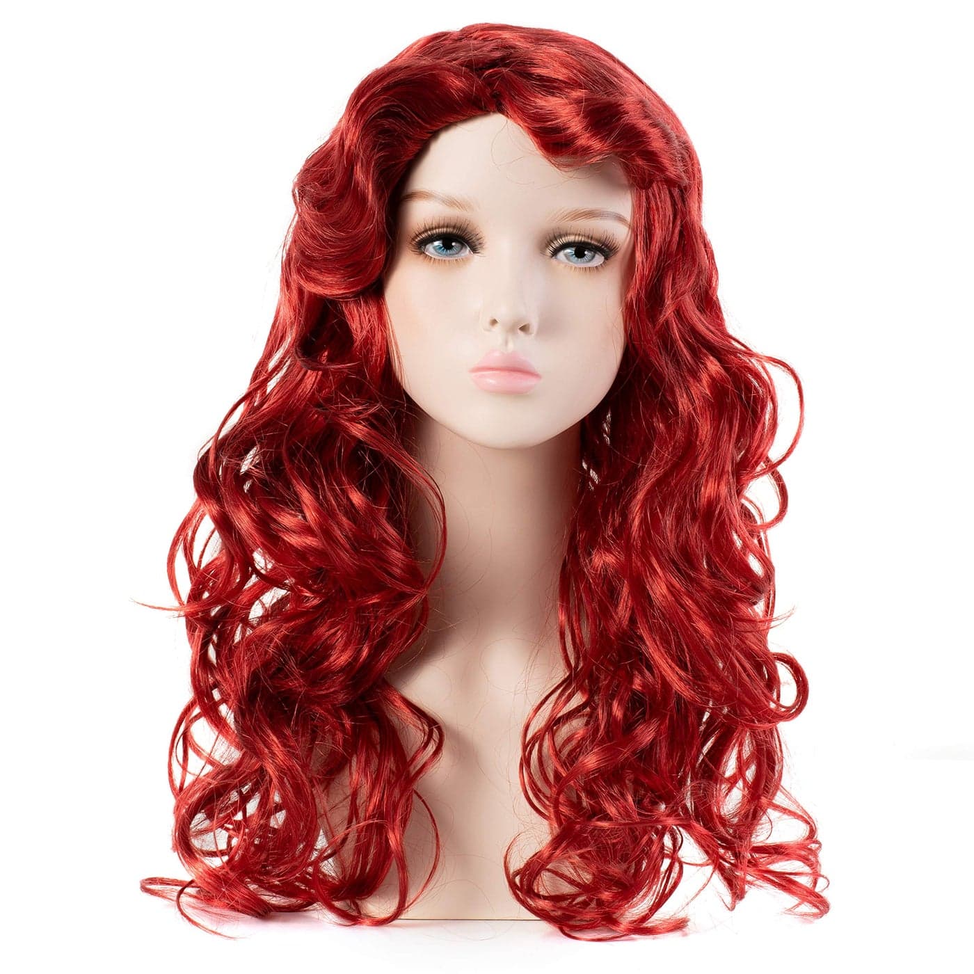 Onedor HairWiz Womens Curly Synthetic Wavy Hair Cosplay Wigs Mermaid Red