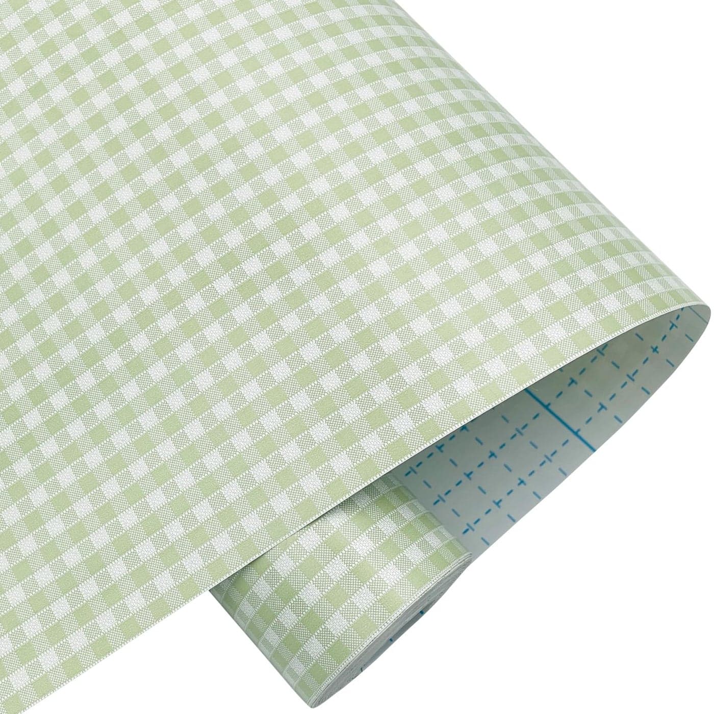 Yifely Green White Checkered Pattern Tabletop Protect Paper SelfAdhesive Shelf Liner Coat Locker Decor 177 Inch by 98 Feet
