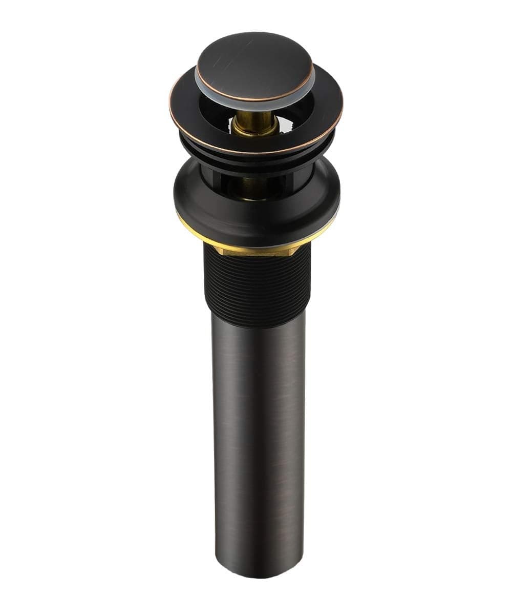 Purelux Bathroom Sink Drain Stopper Faucet Vessel Vanity Sink Pop Up Drain Assembly with Overflow, Oil Rubbed Bronze