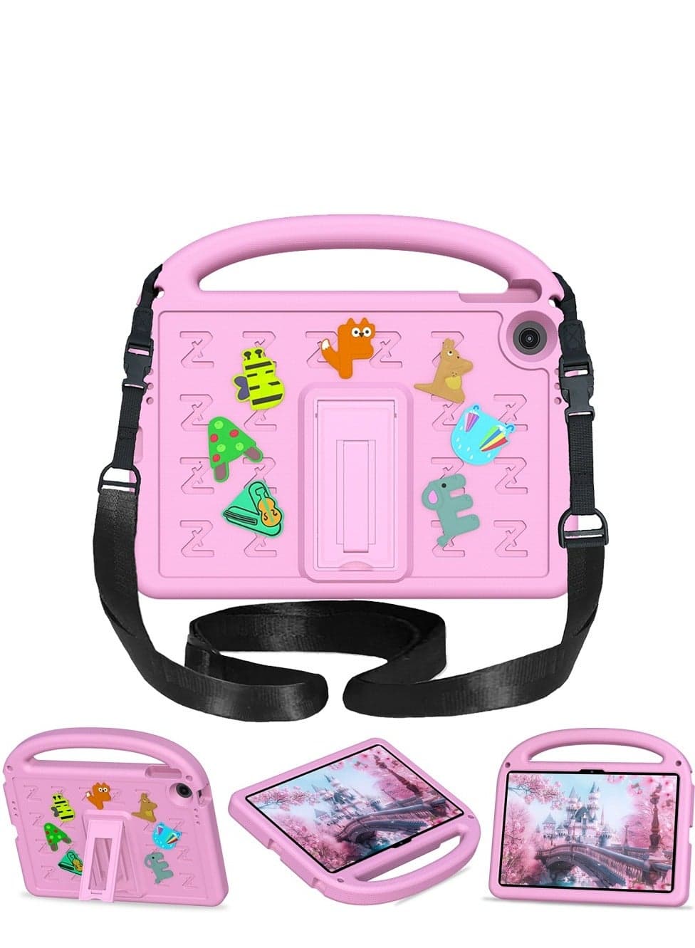 Children's Protective Case for Lenovo Tab 10.1 inch 2025 TB-311/M10 10.1 inch 2025/ ZhaoYang Tab K10C/K10 2nd Gen 10.1 inch 2025/S10 10.1 inch 2025 , shockproof cover with shoulder strap bracket