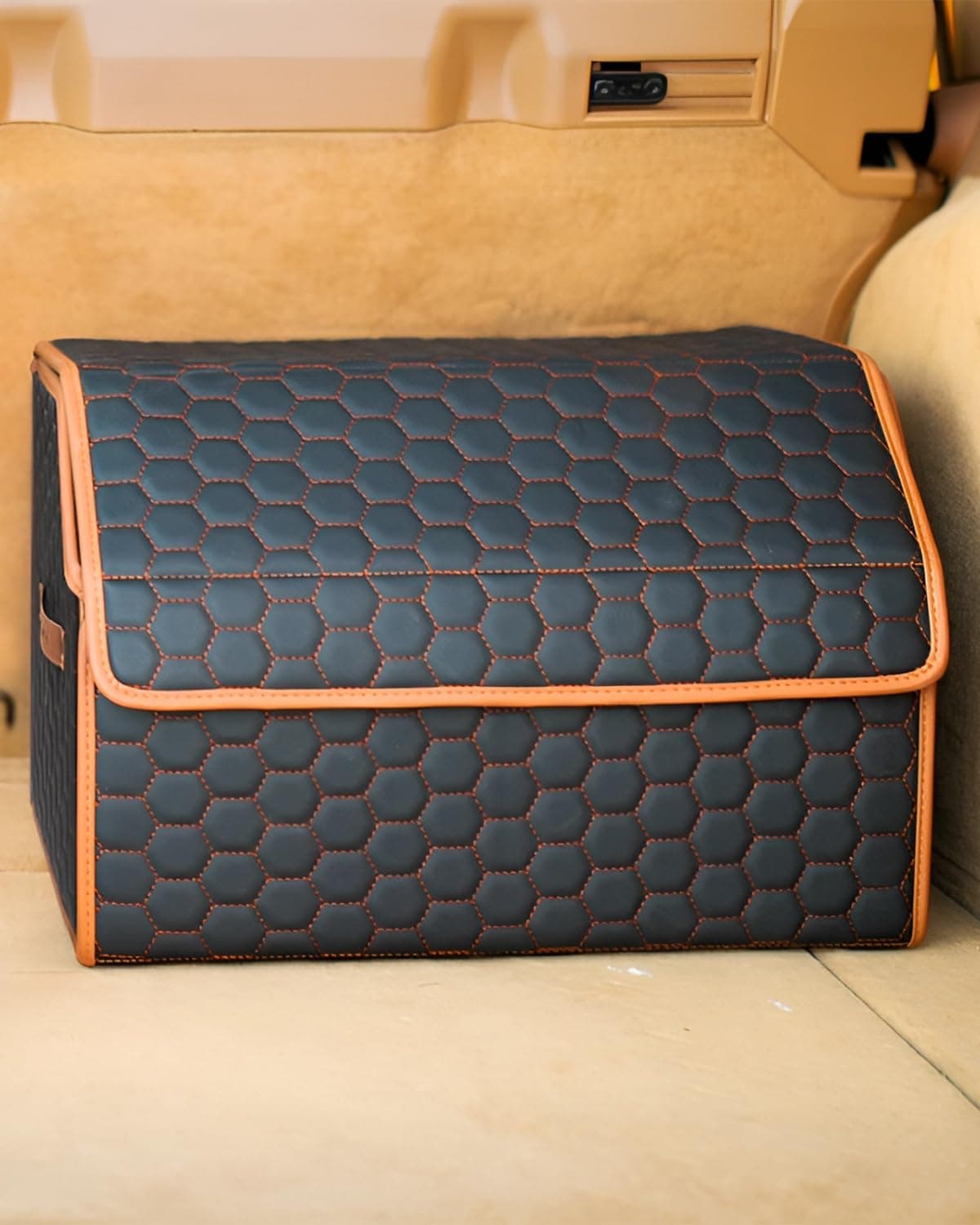 Owleys Foldable Trunk Organizer for Car Storage Collapsible Auto Trunk Organizer With Lid Trunk Organization 216 inch Hexy