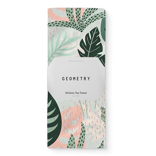 GEOMETRY Kitchen Tea Towels - Quick Dry Microfiber Dish Towels for Kitchen - Diedre 18" x 30" (1 Pack)