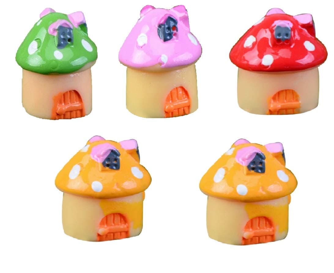 BHOOLU&GOOLU Mini Mushroom House showpieces - 5 pcs/Set