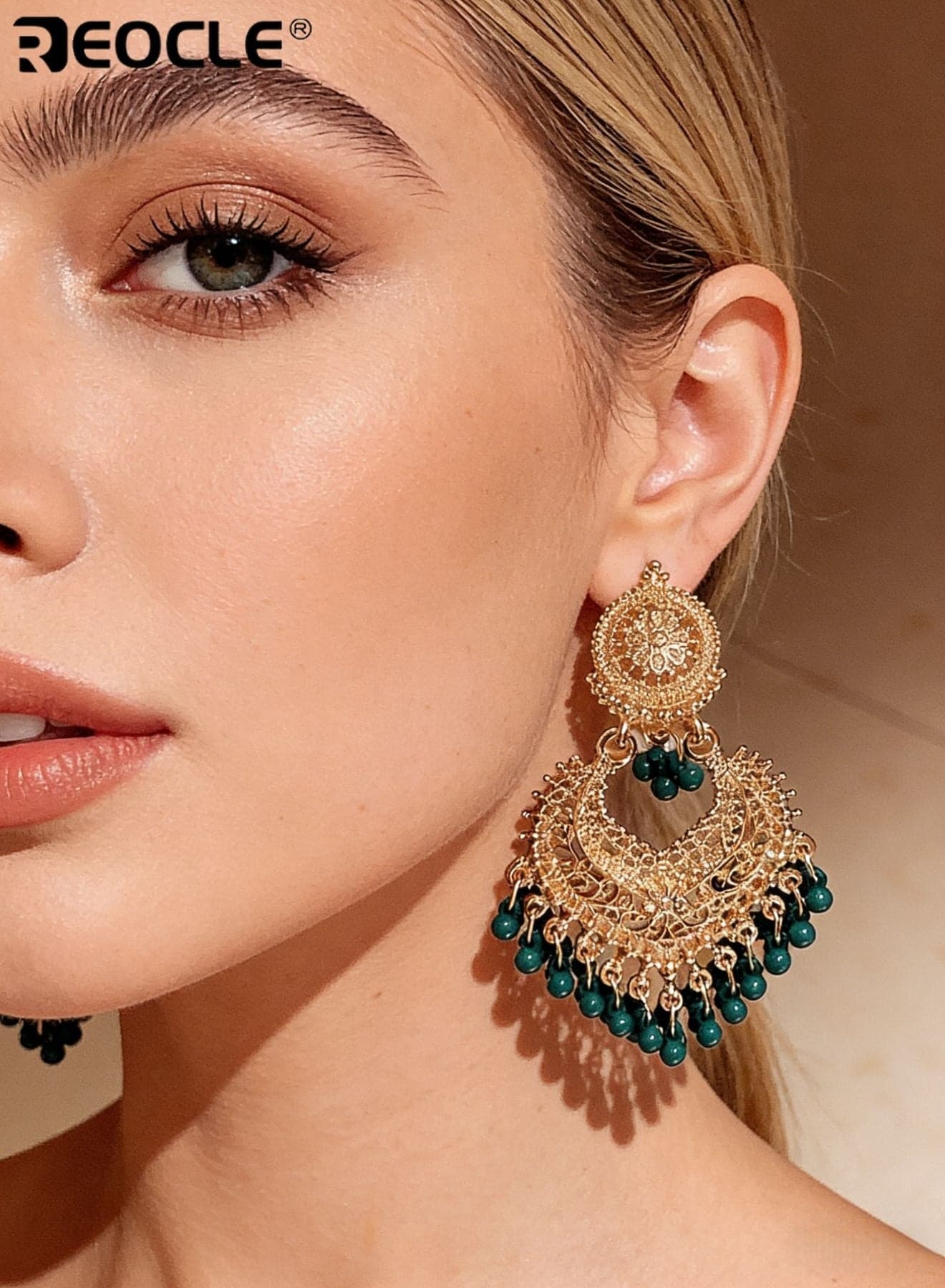 Women's Earrings Layered Filigree & Beaded Tassel Drop Earrings Bold Ethnic-Inspired Jewelry for Daily Wear and Special Occasions