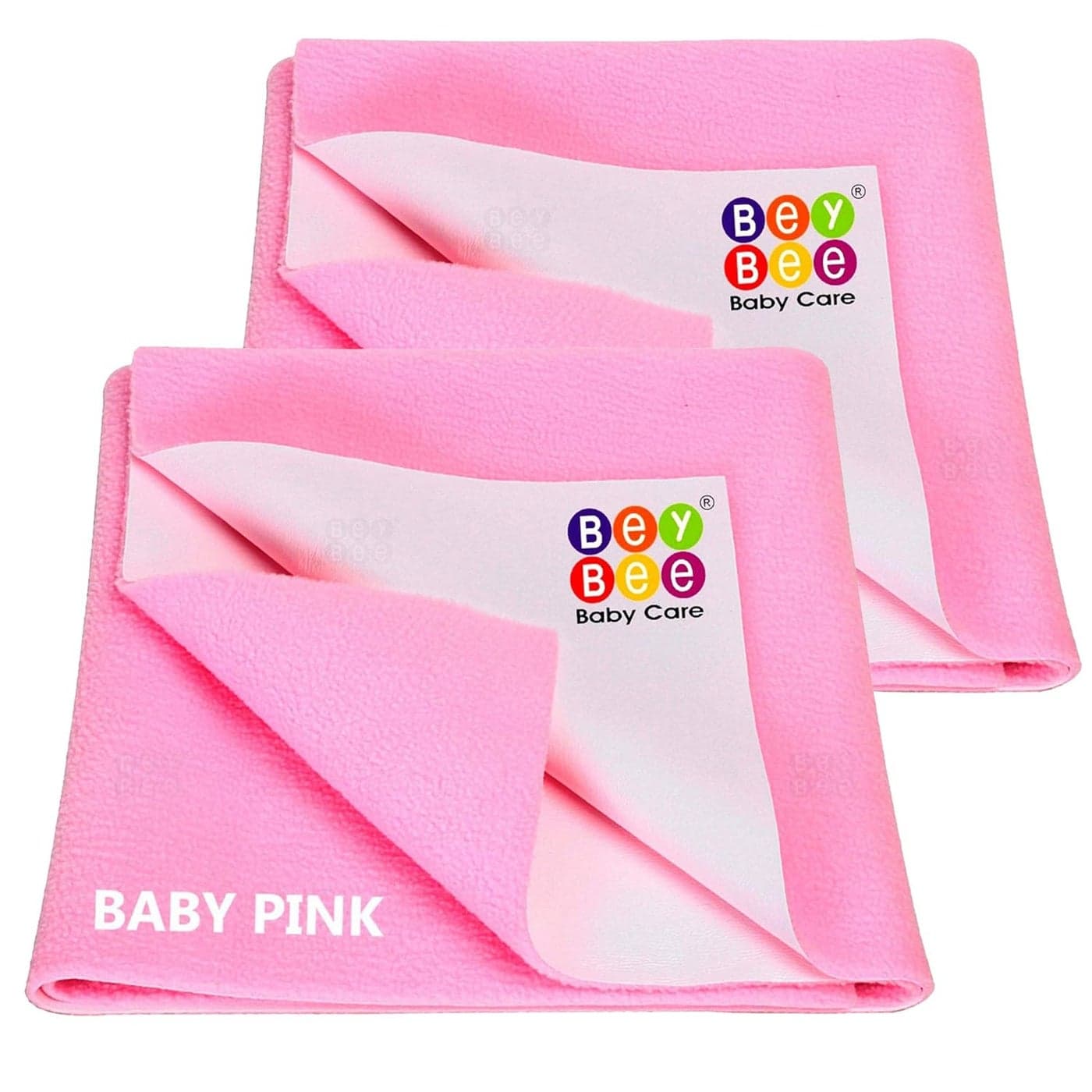BeyBee Waterproof Quick Dry Sheet for BabyAntiPiling Fleece Extra Absorbent Washable Matress Protector Baby Bed Protector Sheet for Toddler Medium Pack of 2 70x100cm Pink