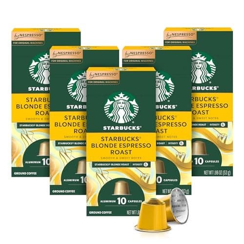 Starbucks by Nespresso Original Line Blonde Roast Espresso 50count Espresso Pods
