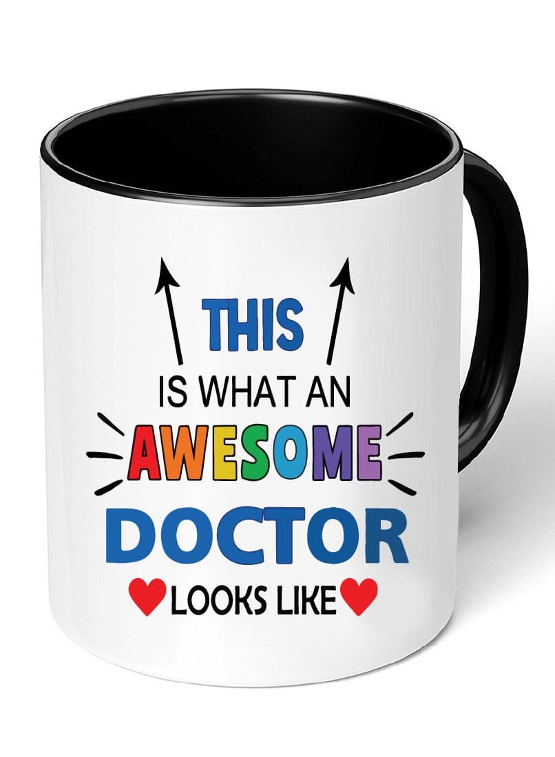 Doctor's Day Ceramic Coffee Mug - Stylish Doctor's Day Black Two Tone Coffee Mug - Ceramic Coffee Mug for Doctor's Day Celebration - Doctor's Day Gift