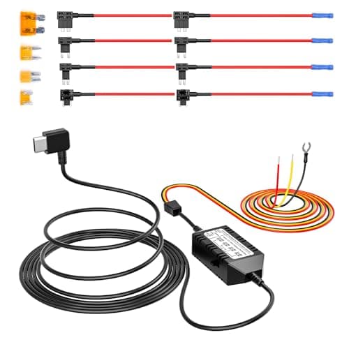 VIOFO HK4 Hardwire Kit with 8pcs Full Set Circuit Fuse Tap TypeC Port for A329 seriesA229 seriesA119Mini2A139ProWM1T130 Dash Cam