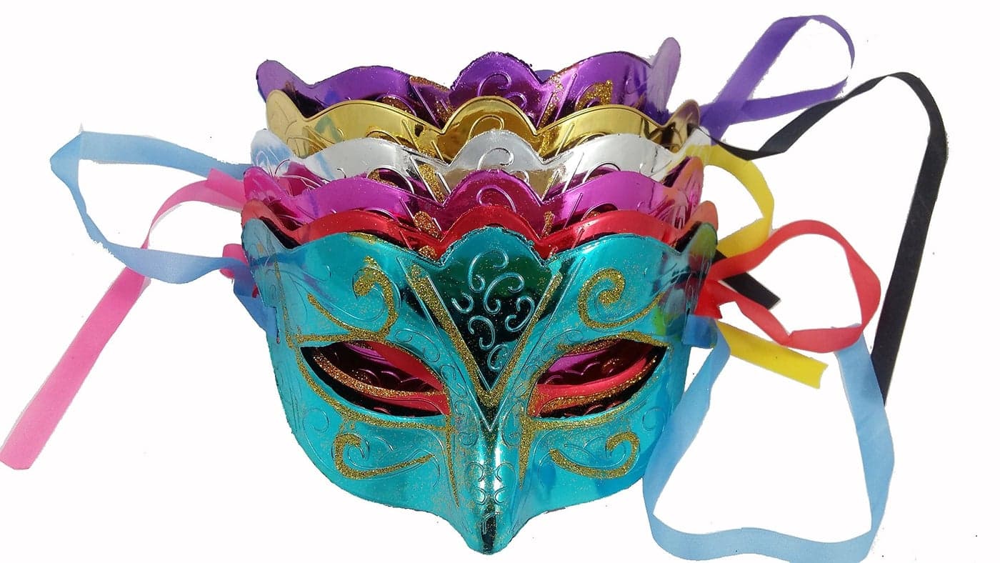 Evisha Eye Mask for Halloween/Xmas Party,Birthday Party/Adult Party for Men and Women Masquerade Ball Mask Venetian Party (Pack of 6 mask)