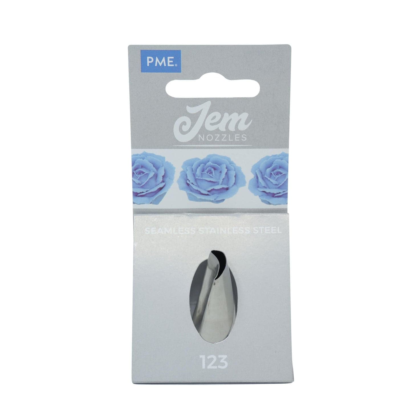 Jem Enterprises JEM Cake Decorating Tip 123 Large PetalRuffle Piping Nozzle Standard Silver