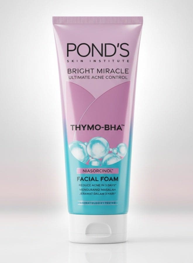 Bright Miracle Ultimate Acne Control Thymo BHA Niasorcinol Facial Foam 100 g Oil Control Deep Clean Anti Acne Face Wash