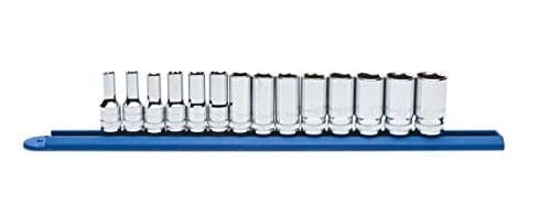 GEARWRENCH 14 Piece 38 Drive 6 Point Mid Length Metric Socket Set 80554S