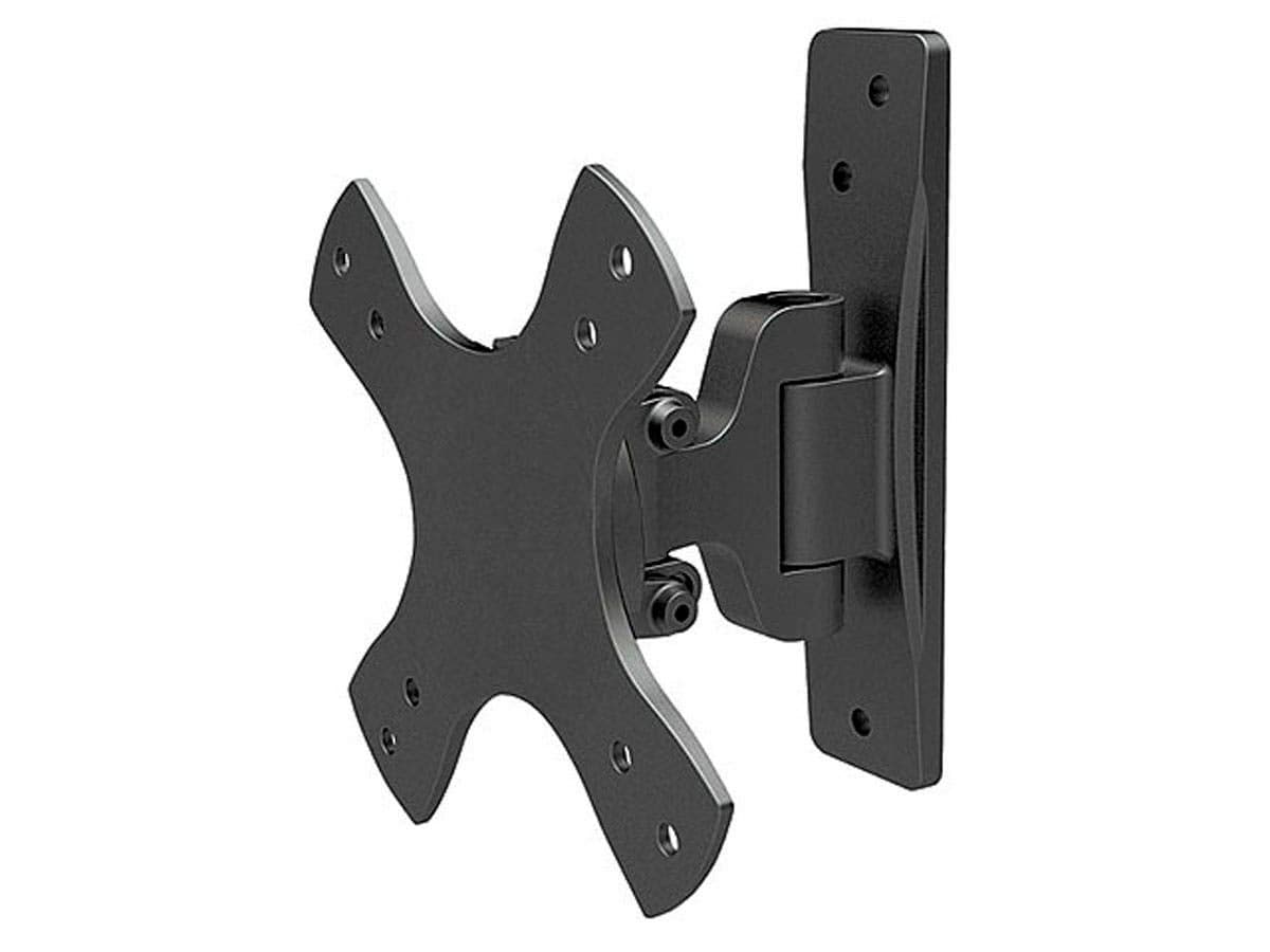Monoprice 108095 Stable Series Full-Motion Articulating TV Wall Mount Bracket - For TVs 13in to 27in Max Weight 33lbs Extension Range of 1.8in to 3.9in VESA Patterns Up to 100x100 UL Certified,Black,Small