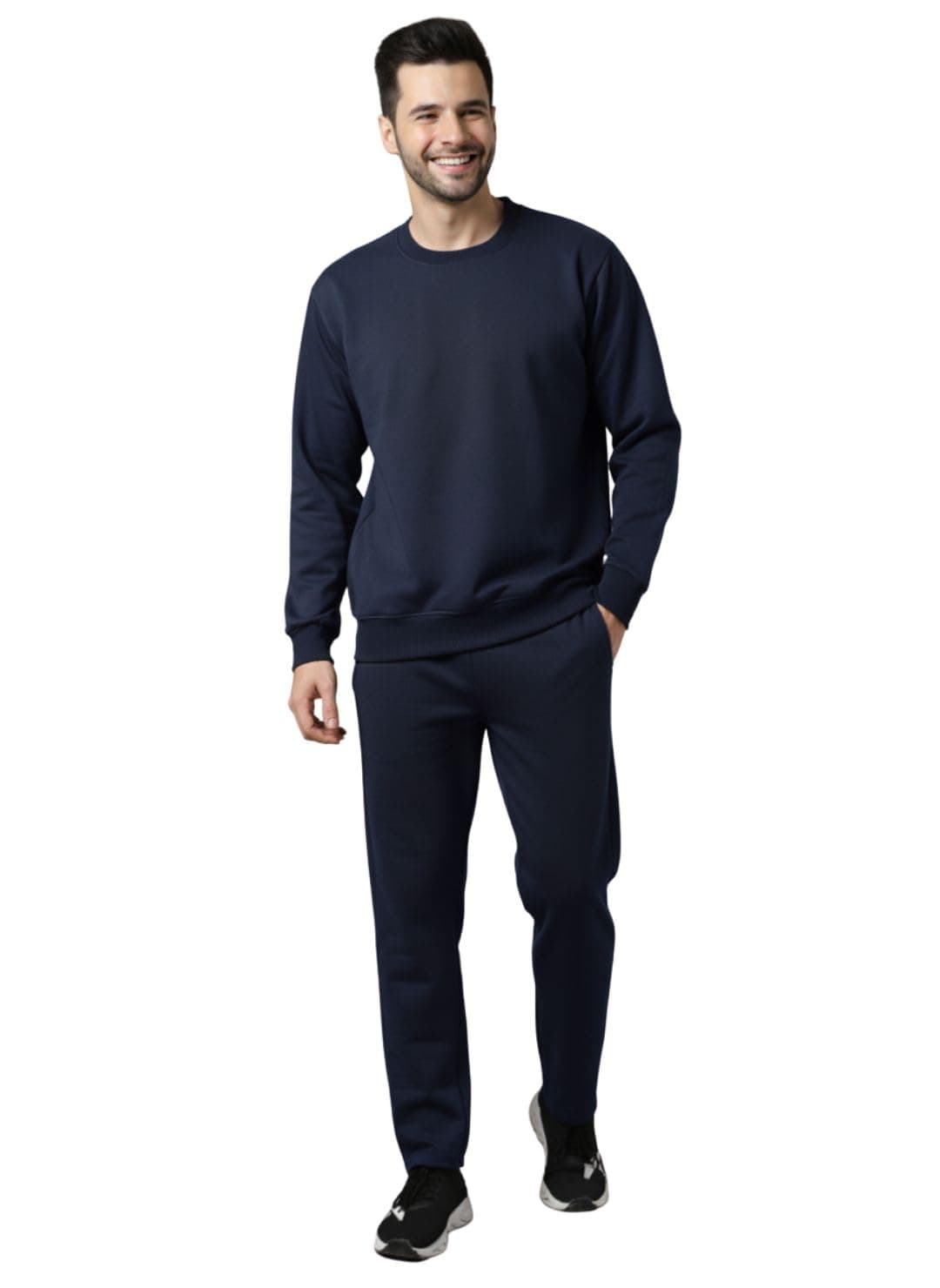 Mack Jonney Solid Track Suit for men | Co-ord Set | Warm Fleece Tracksuit Set | Full Sleeve Sweatshirt-M4993