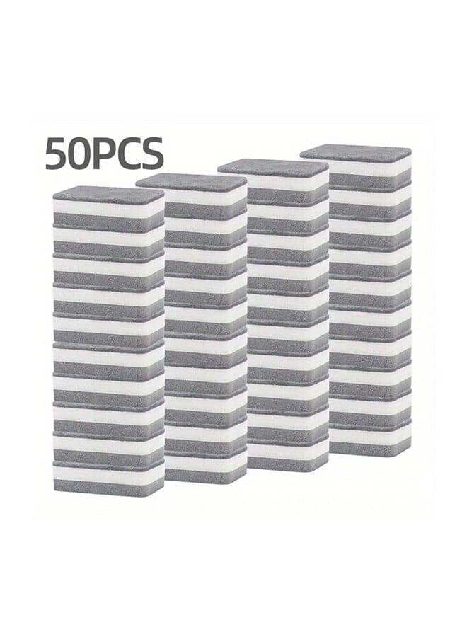 50pcs/Piece Double-Sided Cleaning Sponge Kit - Perfect for Household Scrubbing, Scrub Cleaning Sponge for Non-Coated Cookware, Dishes, Pots, Pans, Dual Sided Dish Sponge for Kitchen, Household, Bathroom and More