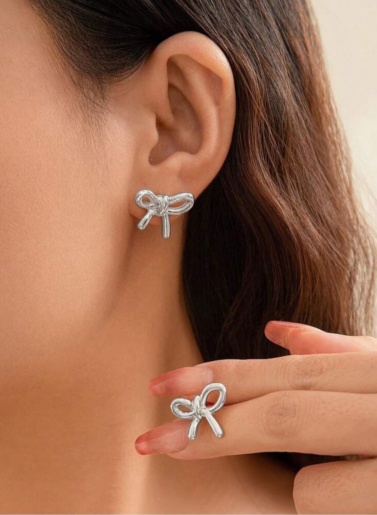Elegant Silver Stainless Steel Earrings For Women