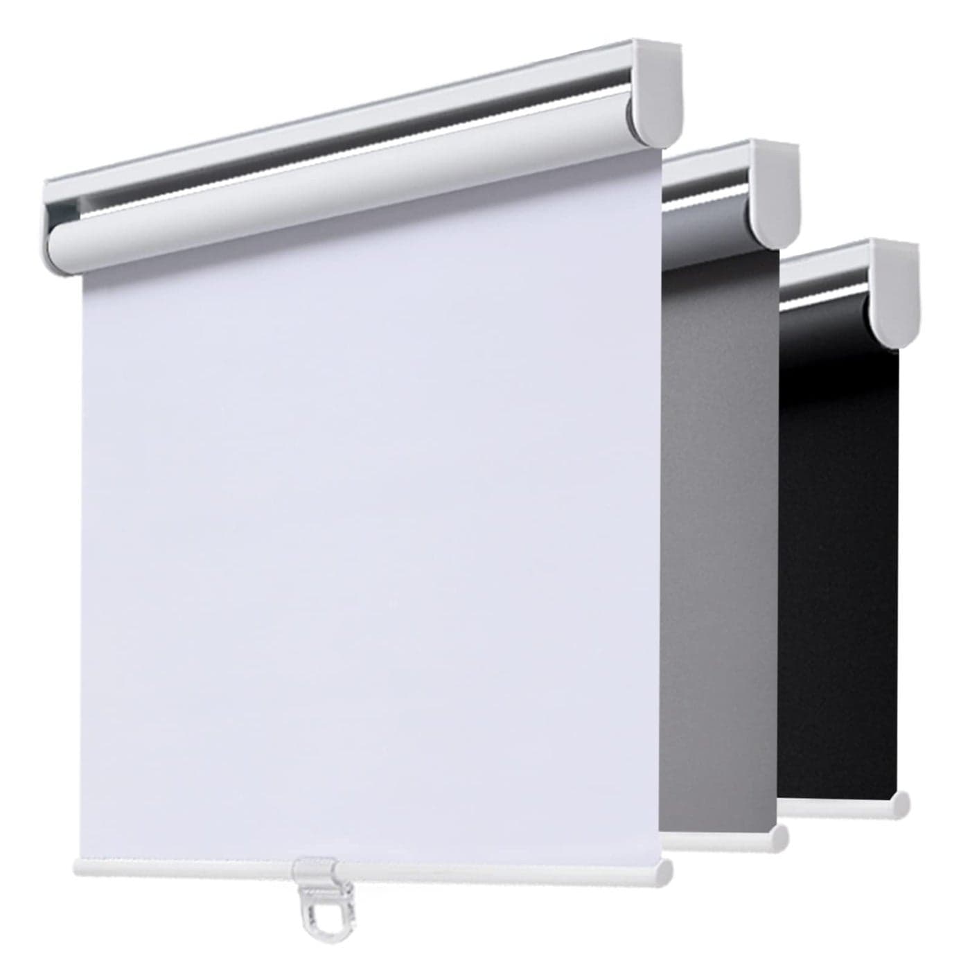 AOSKY Cordless Roller Shades Blackout Blinds for Windows Room Darkening Rolled Up Shades with Spring System UV Protection Window Shades Door Blinds for Home and Office 30 W x 72 H White
