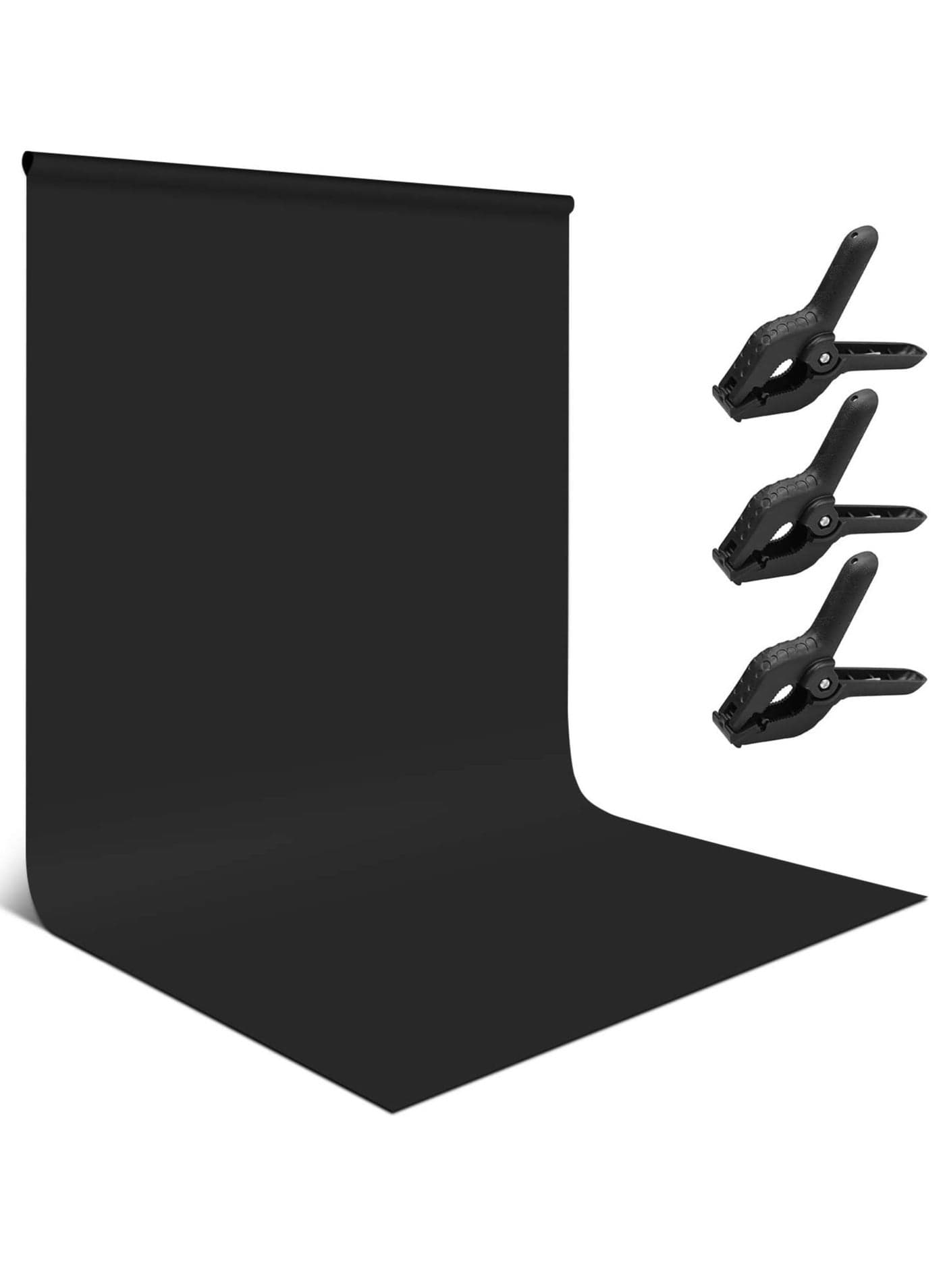 3M X 2M Black Backdrop for Photography Black Photo Background Screen Black Sheet for Photo Video Studio Photoshoot Zoom
