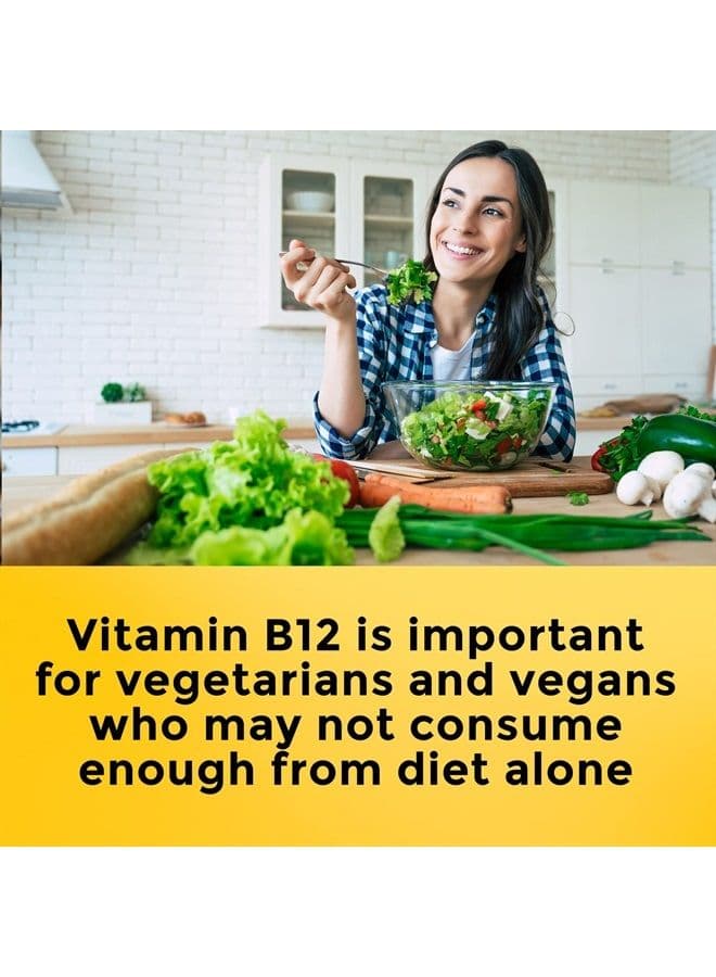 Vitamin B12 1000 mcg, Easy to Take Sublingual B12 for Energy Metabolism Support, 150 Sugar Free Fast Dissolve Tablets, 150 Day Supply