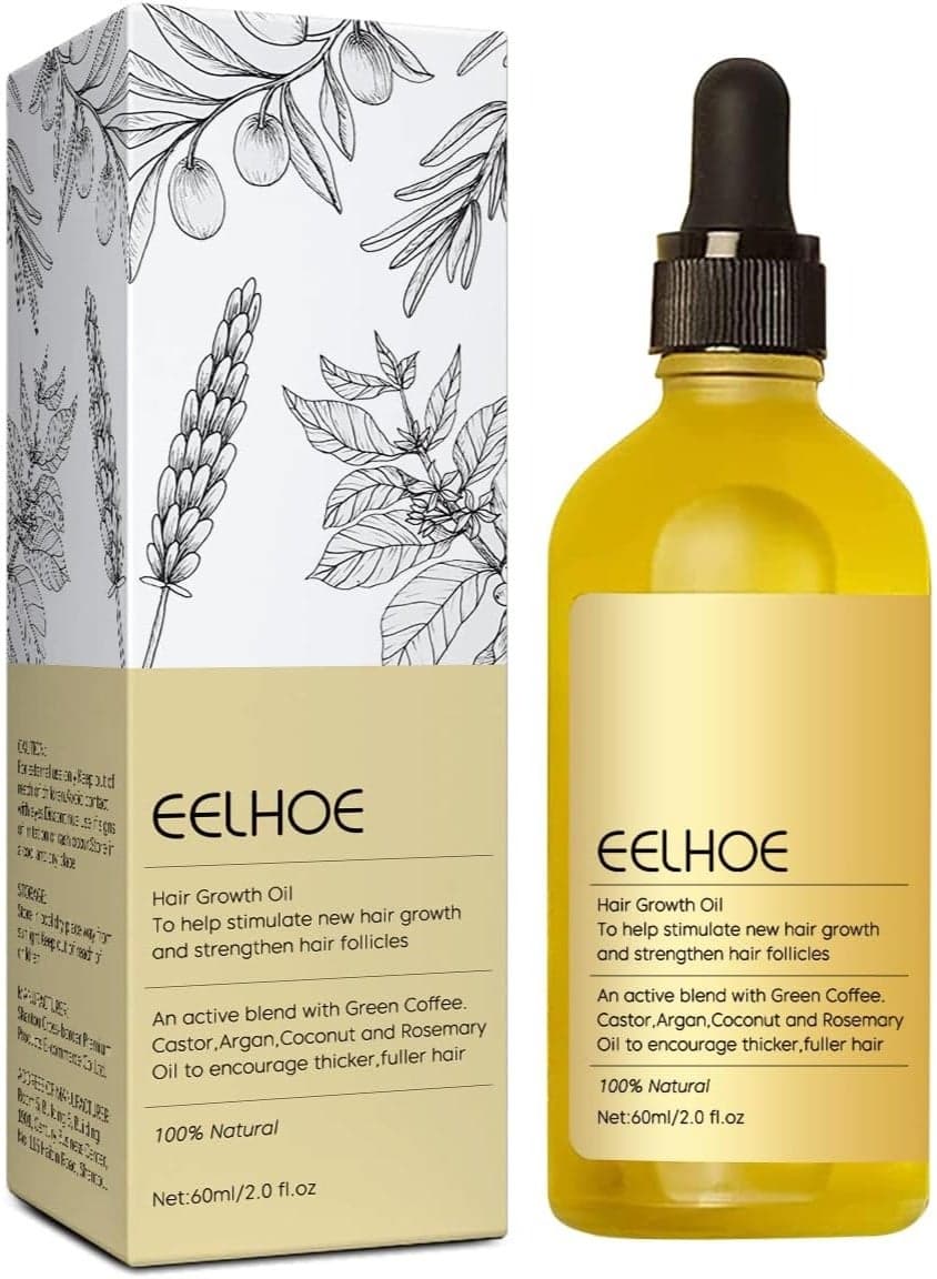 1pcs New Natural Hair Growth Oil, Veganic Natural Hair Growth Oil 60ml