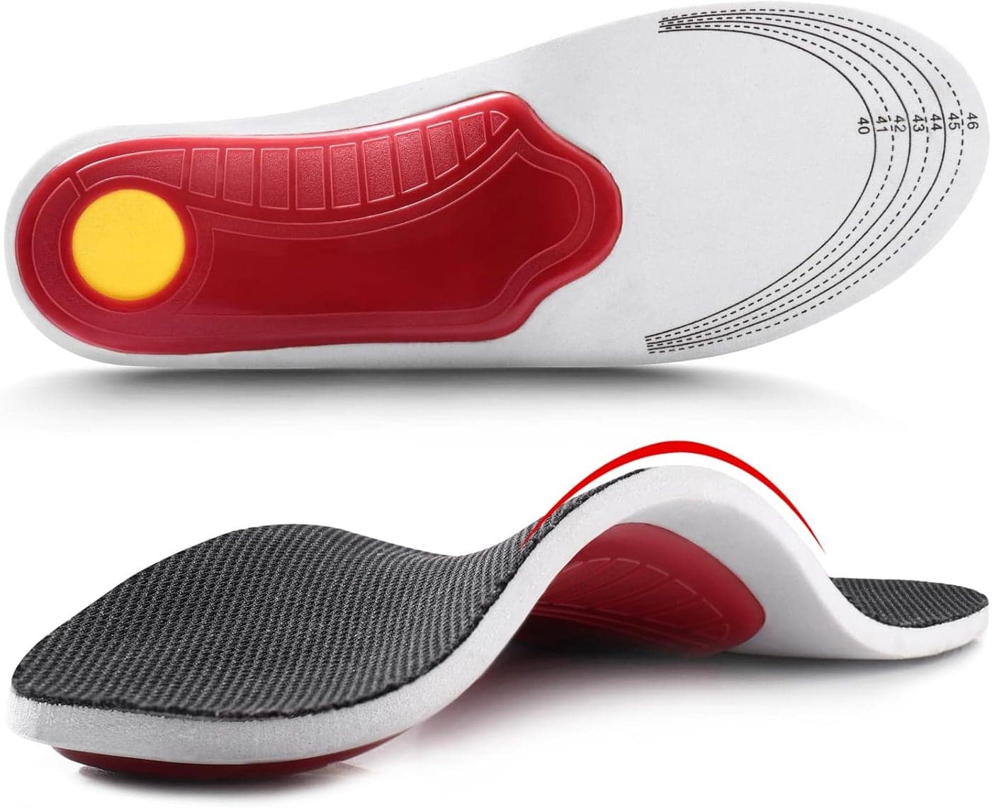 Ailaka High Arch Support Shoe Insoles Inserts for Flat Feet - Orthotic Insoles High Arch for Men Women Arch Pain, Plantar Fasciitis Relief Insoles