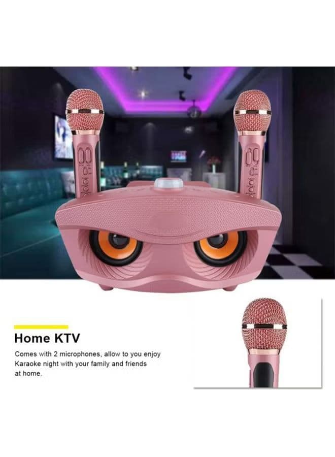 Dual Wireless Karaoke Microphone and Mixer System, Upgraded Version Dual Channel Handheld Microphone